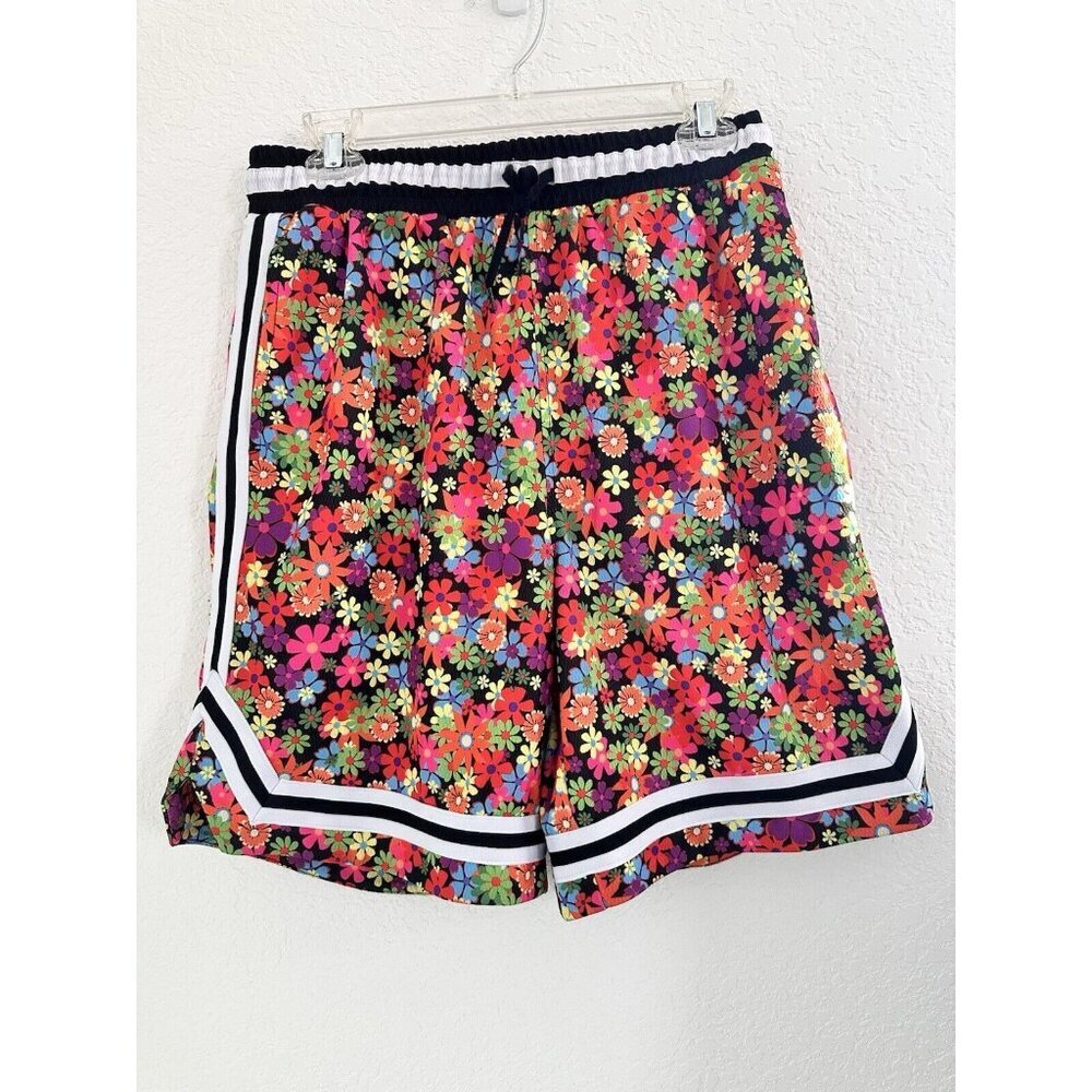 Wesc Unisex Multicolor Basketball Shorts Mens M Women L Flower Child Hippie Boho